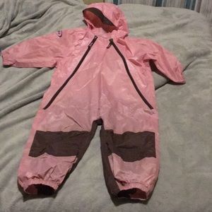 Tuffo pink and brown rain suit size 4T
